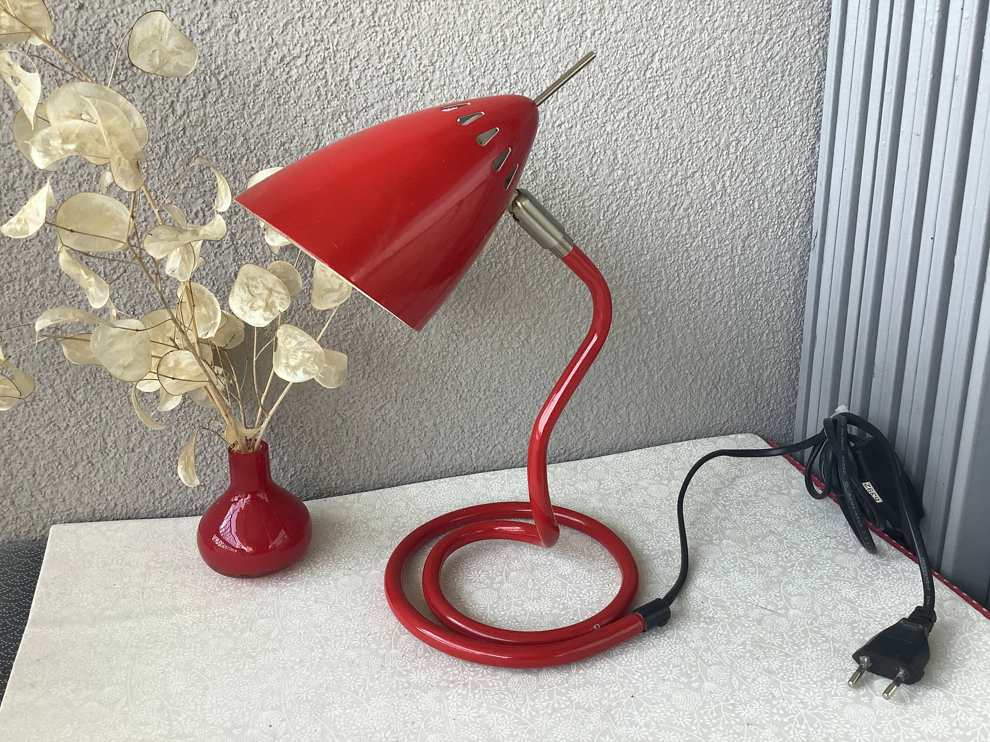 Vintage metal snake lamp