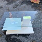 Glass coffee table