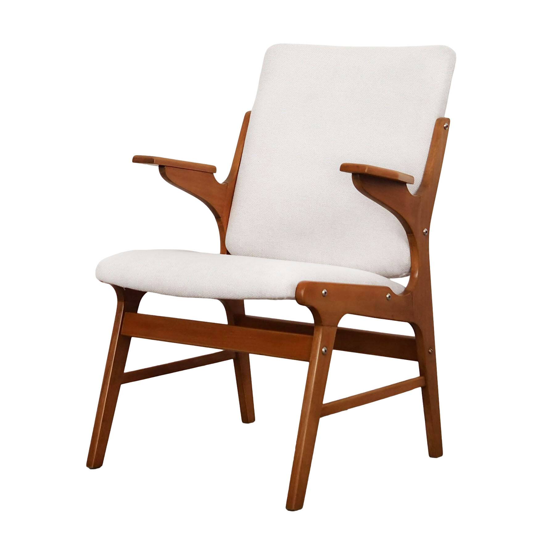 Beech armchair, scandinavian design, 1960s
