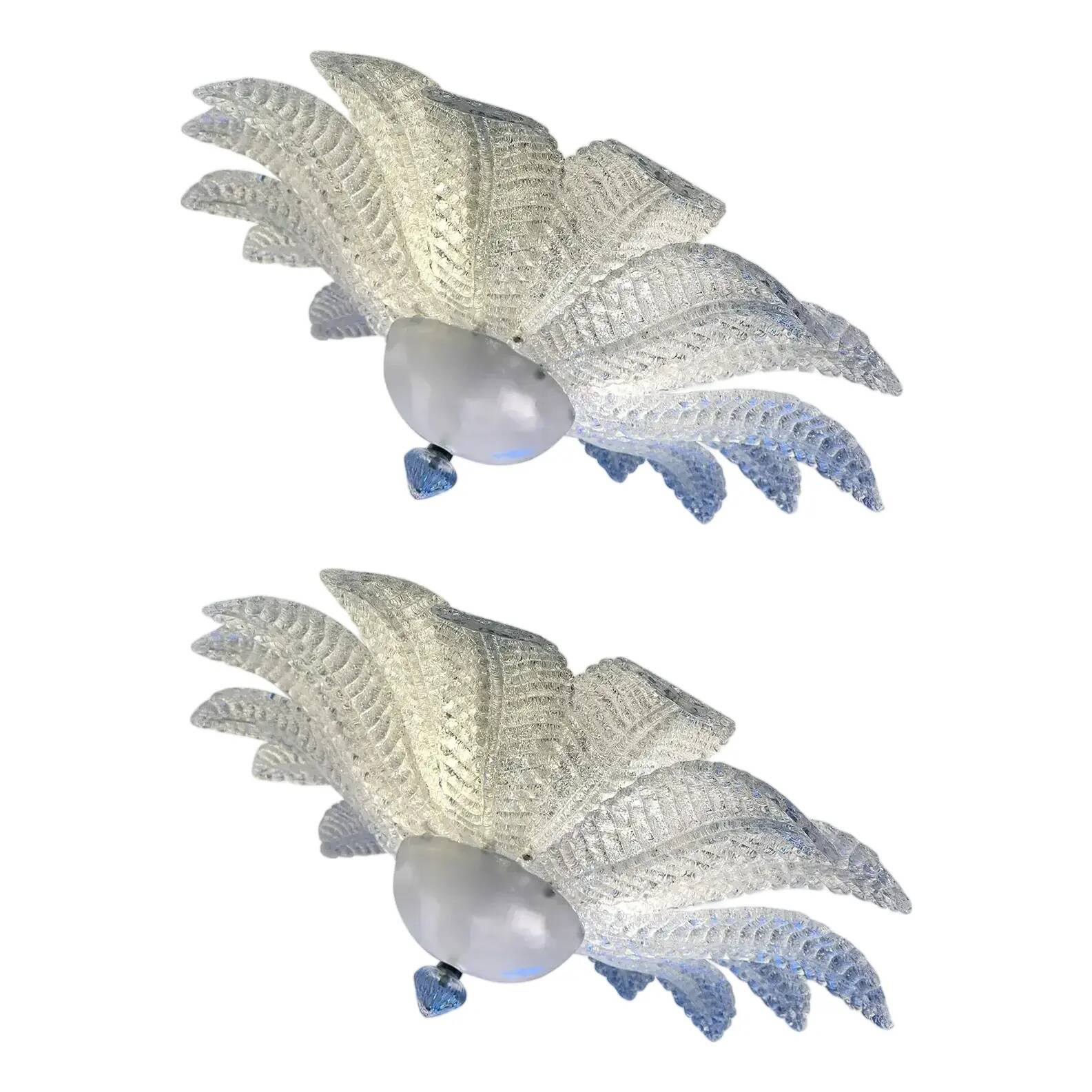 Sputnik Flush Mount in Murano Glass by Simoeng, Set of 2