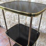 Side table has three shelves Formica and brass 60s/70s
