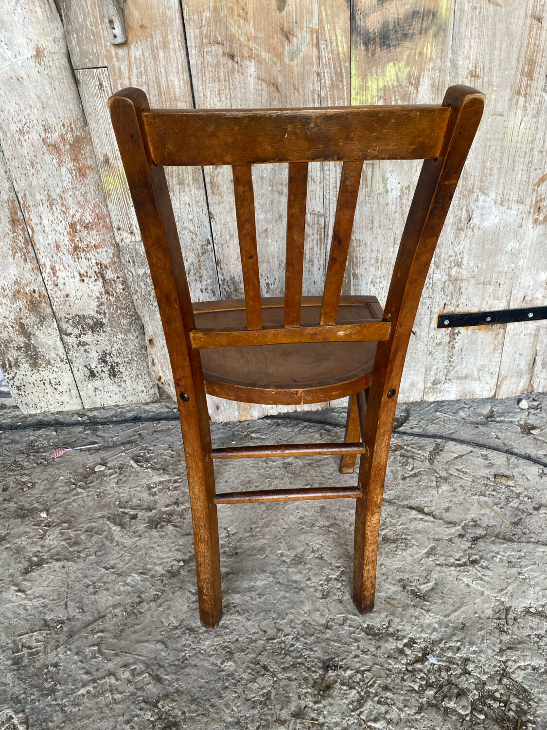 Vintage Luterma Bistro Chair Wood Thermoformed Seat #D801