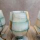 Set of 4 vintage onyx stemmed glasses