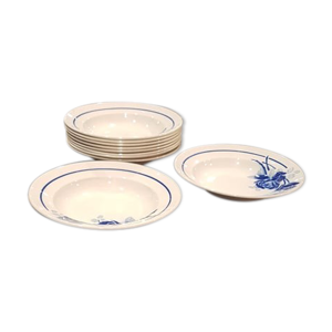 Lot de 10 assiettes Badonviller