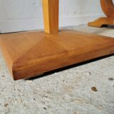 Art deco floor lamp Mazda chrome opaline wood