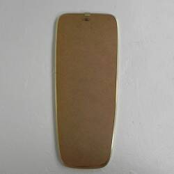 Miroir vintage avec bord en aluminium doré, années 1960