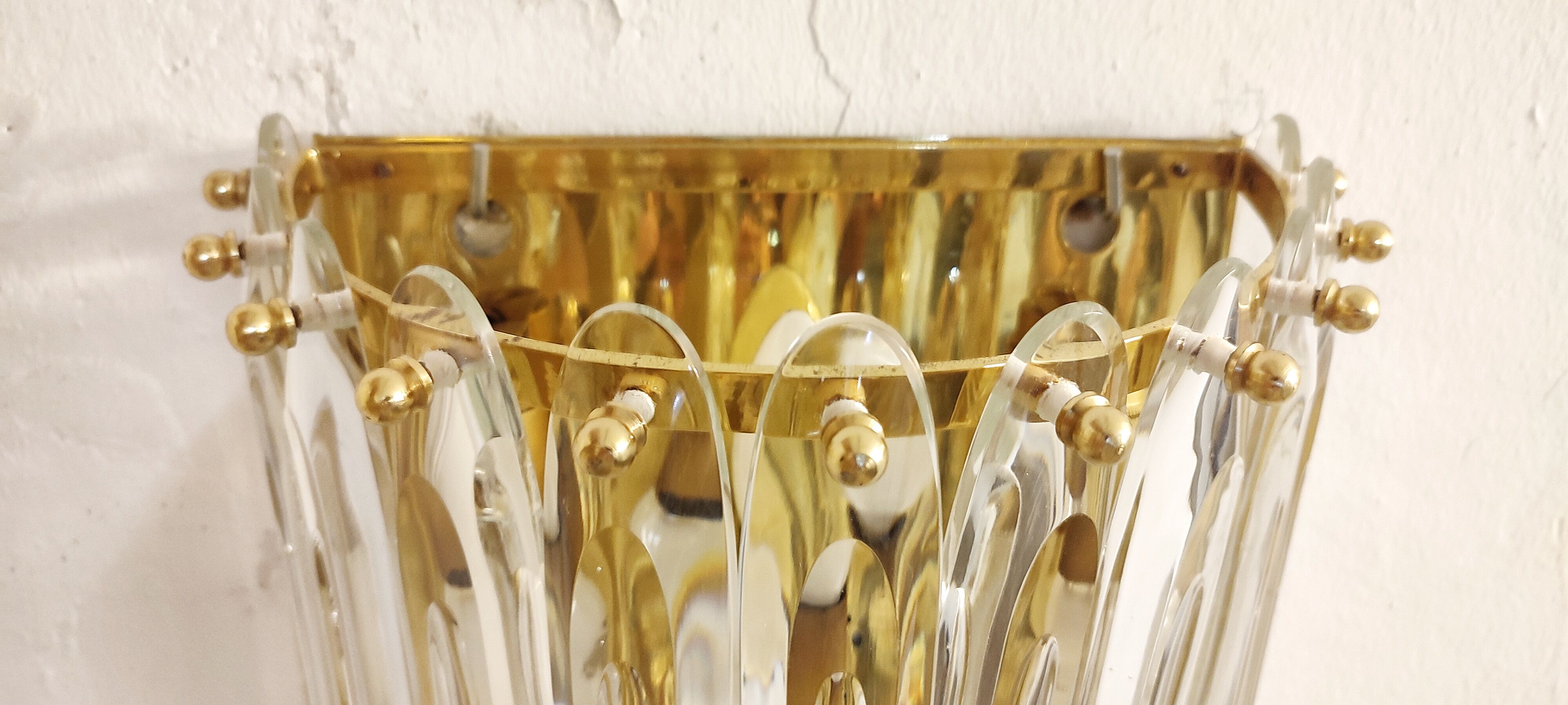 Crystals sconces Italy, 1970