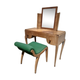Art deco dressing table and its stool