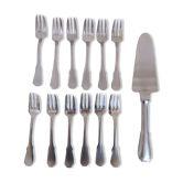 Box of dessert forks and pie shovel Guy Degrenne