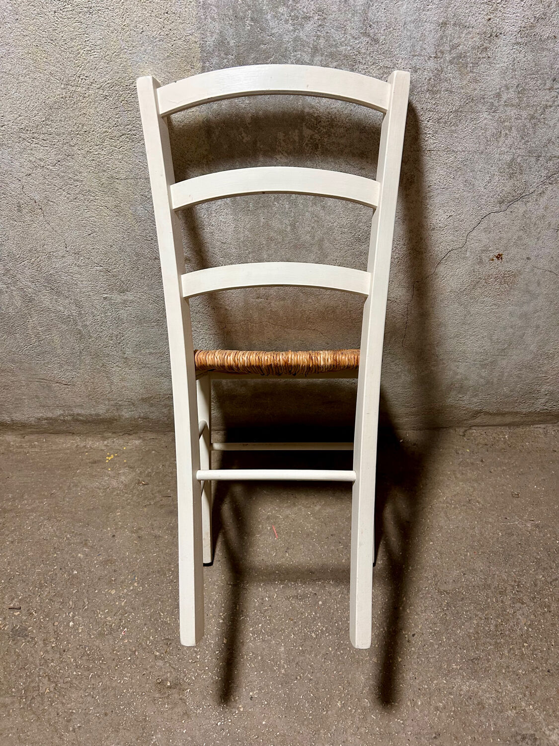 White straw chair