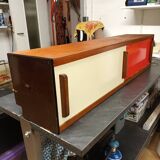 Vintage shelf with sliding doors