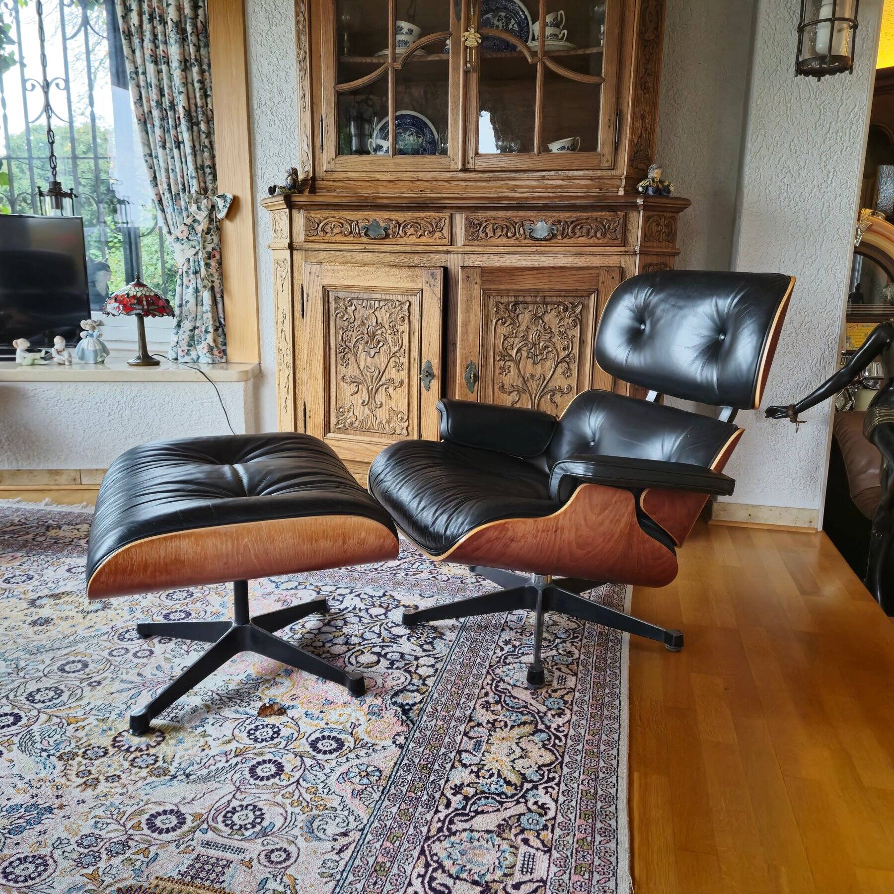 Vitra - Charles & Ray Eames - Fauteuil lounge avec ottoman (2) - Modèle 670 & 671