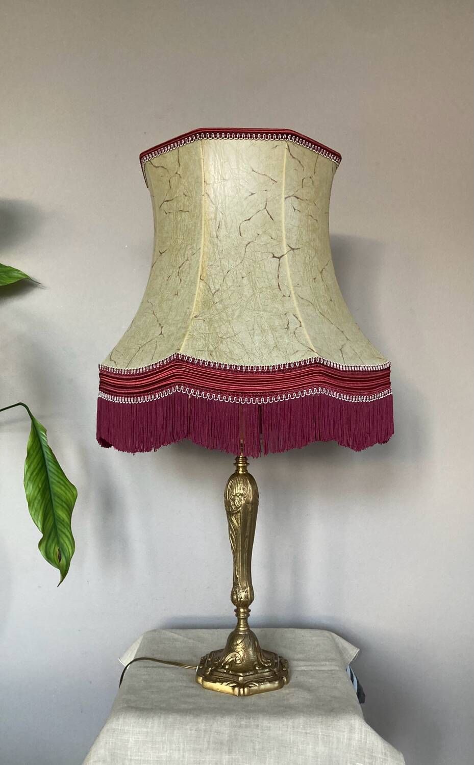 Abat-jour à Franges En Soie Dorée Style Victorien Downton Abbey - 22 Pouces (55 Cm), Fait Main Au Royaume-Uni