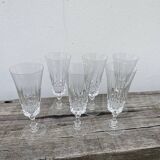 6 crystal champagne flutes