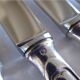 12 sfam dessert knives silver metal 21 cm