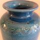 Blue / vintage ceramic ball vase 70s