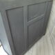 Old oak buffet style Louis XV patinated gray slate waxed wood tray