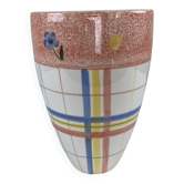 Vase à carreaux vintage