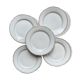 5 Petites assiettes vintage porcelaine blanche dorée Czechoslovakia Bohemia
