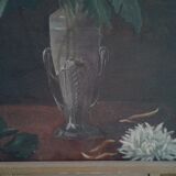 table. Still life with a bouquet of chrysanthemums. 1927