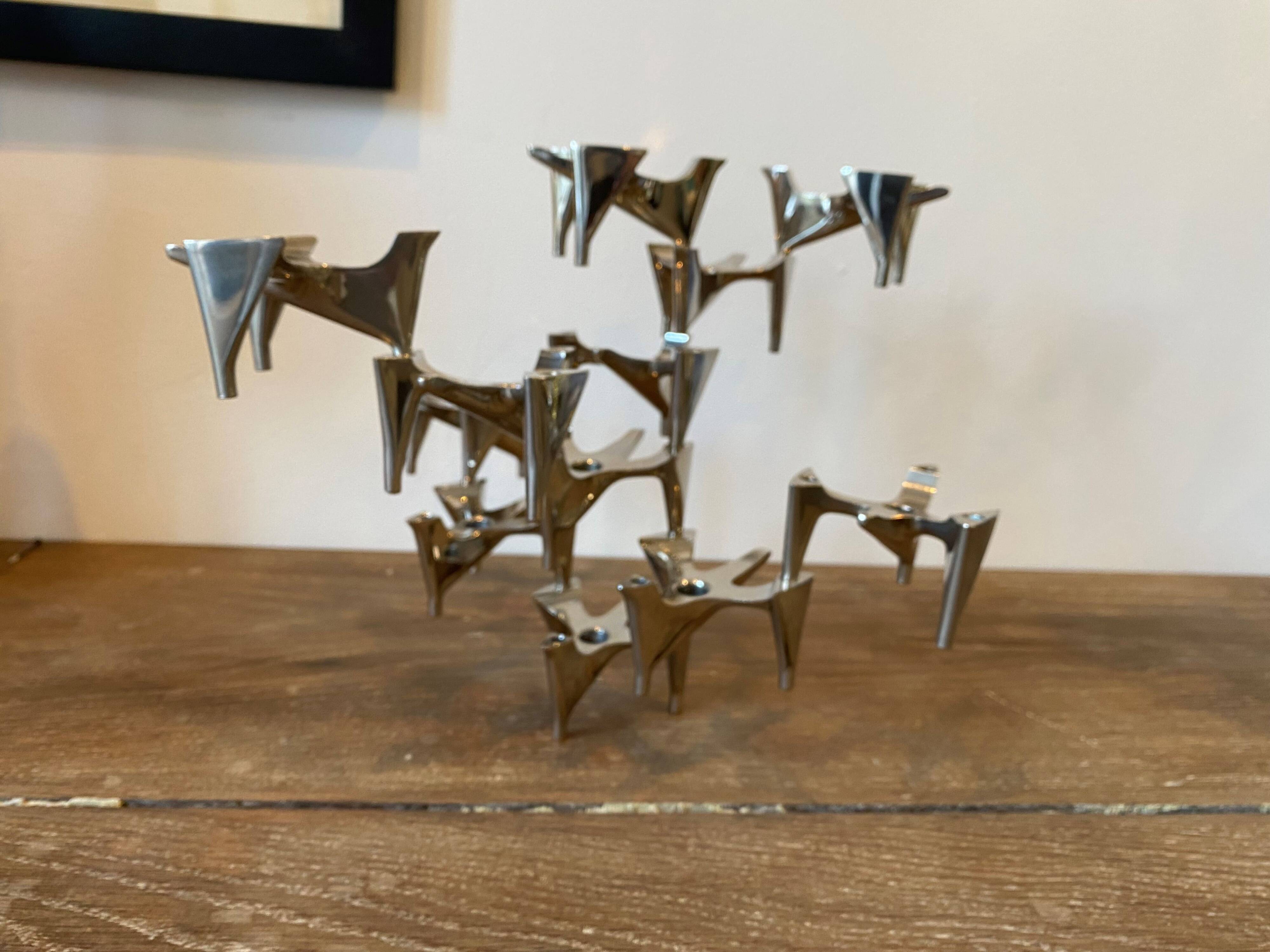 3 modular Vogelflug Hammonia candlesticks, 1970