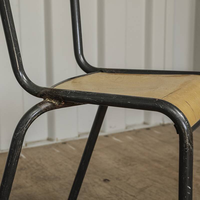School chair 510 mullca gaston cavaillon industrial vintage
