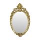 Miroir en laiton français à crête dorée style baroque Louis XV des années 1950
