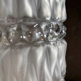 Vintage pressed glass column table lamp