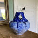 Fat lava glazed ceramic vase