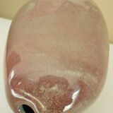 Pebble-shaped ceramic vase, signed