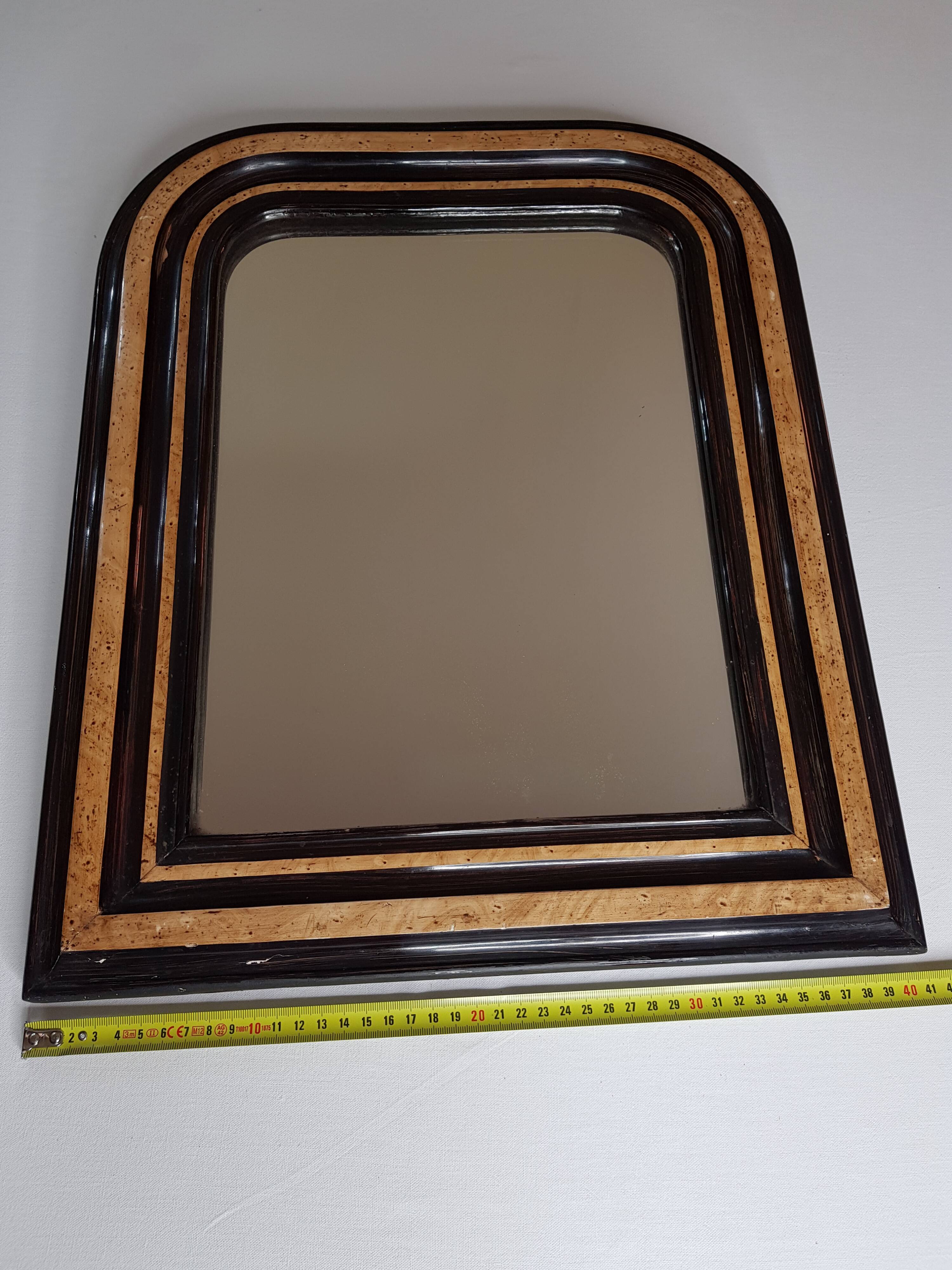 Miroir vintage de style Louis Philippe 50 cm x 40 cm