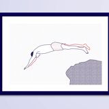 Illustration A4 naiade no. 6/8 brittany bather sea