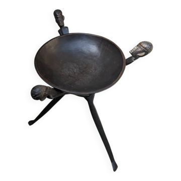 Tripod pocket emptier handcrafted African art ethnic tribal decoration