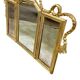 Miroir triptyque en bois doré et sculpté