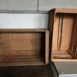 Set of 2 wooden boxes