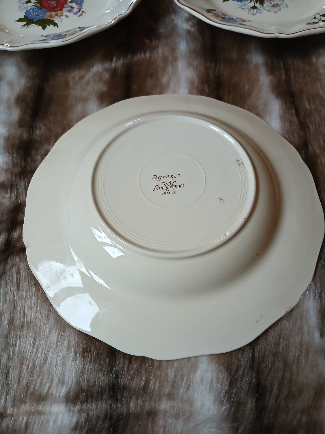 7 antique deep plates from Digoin and Sarreguemines