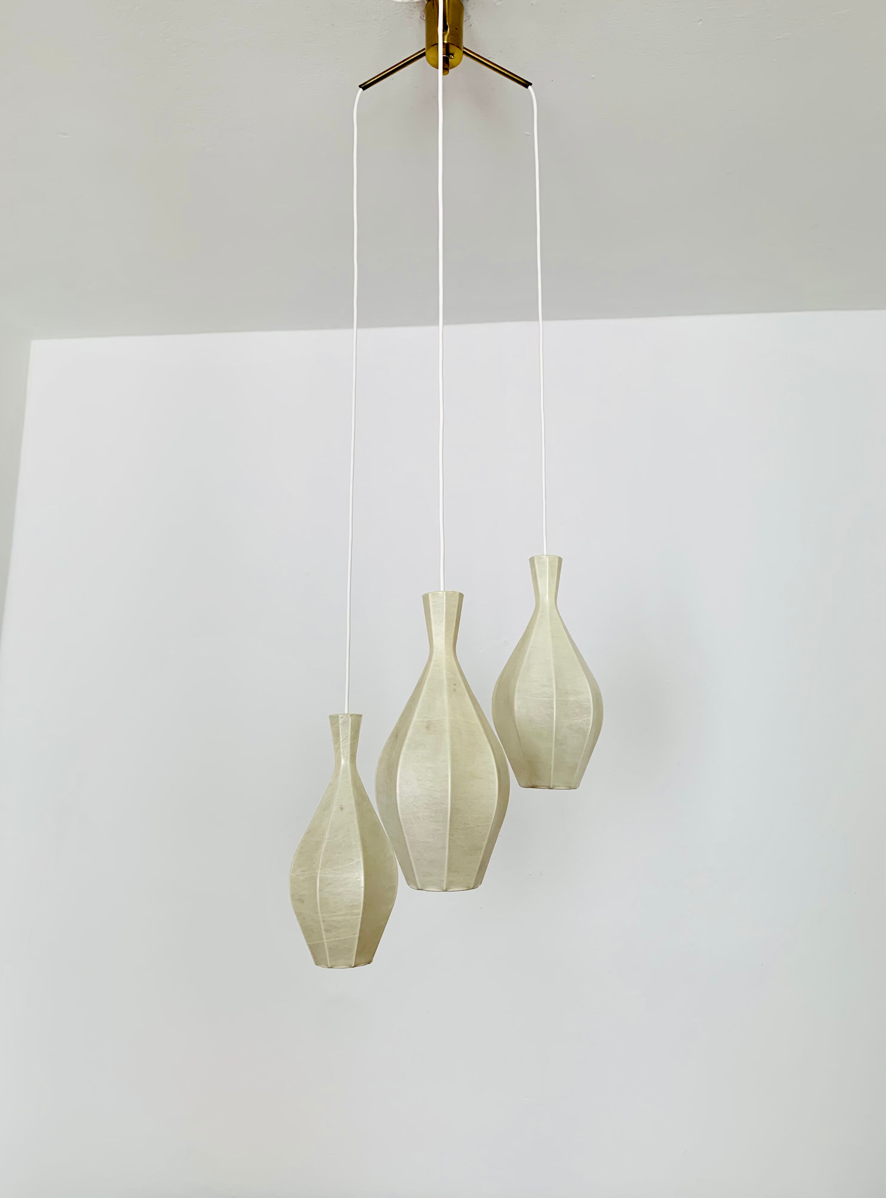 Cocoon cascade lamp