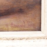 Oil on panel bouquet of anemones Marthe Puig