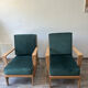 Paire de Fauteuils en chêne 60s