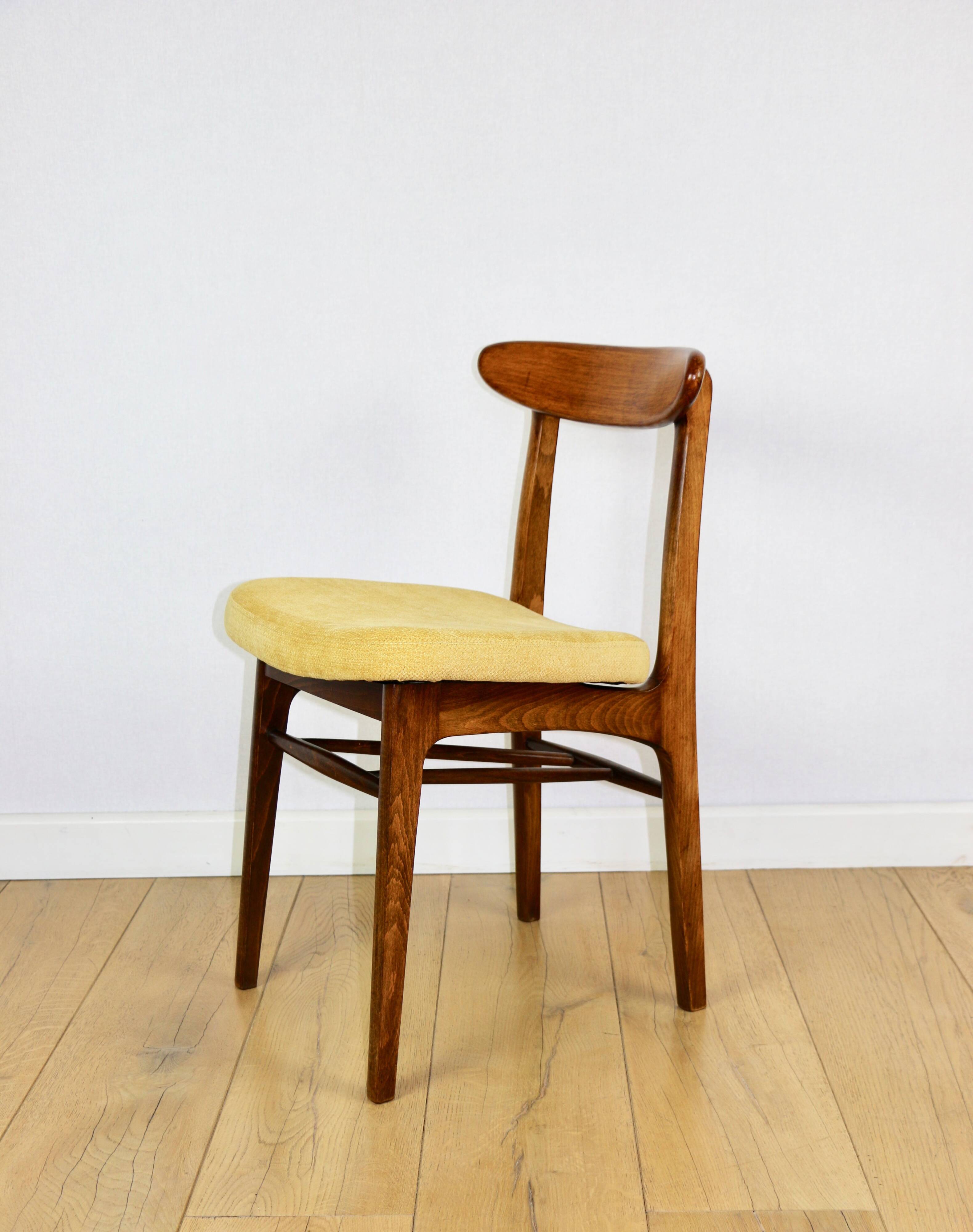 Vintage Hałas chairs yellow vintage - set of 2