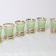 Set of 6 vintage glasses, granite and gold, vintage, authentic, 70s