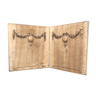 Pair of decorative wood carved panels