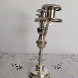 3-branched candle holder in silver metal