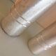 Pair of vases metal rolls brushed silver / vintage year old 70
