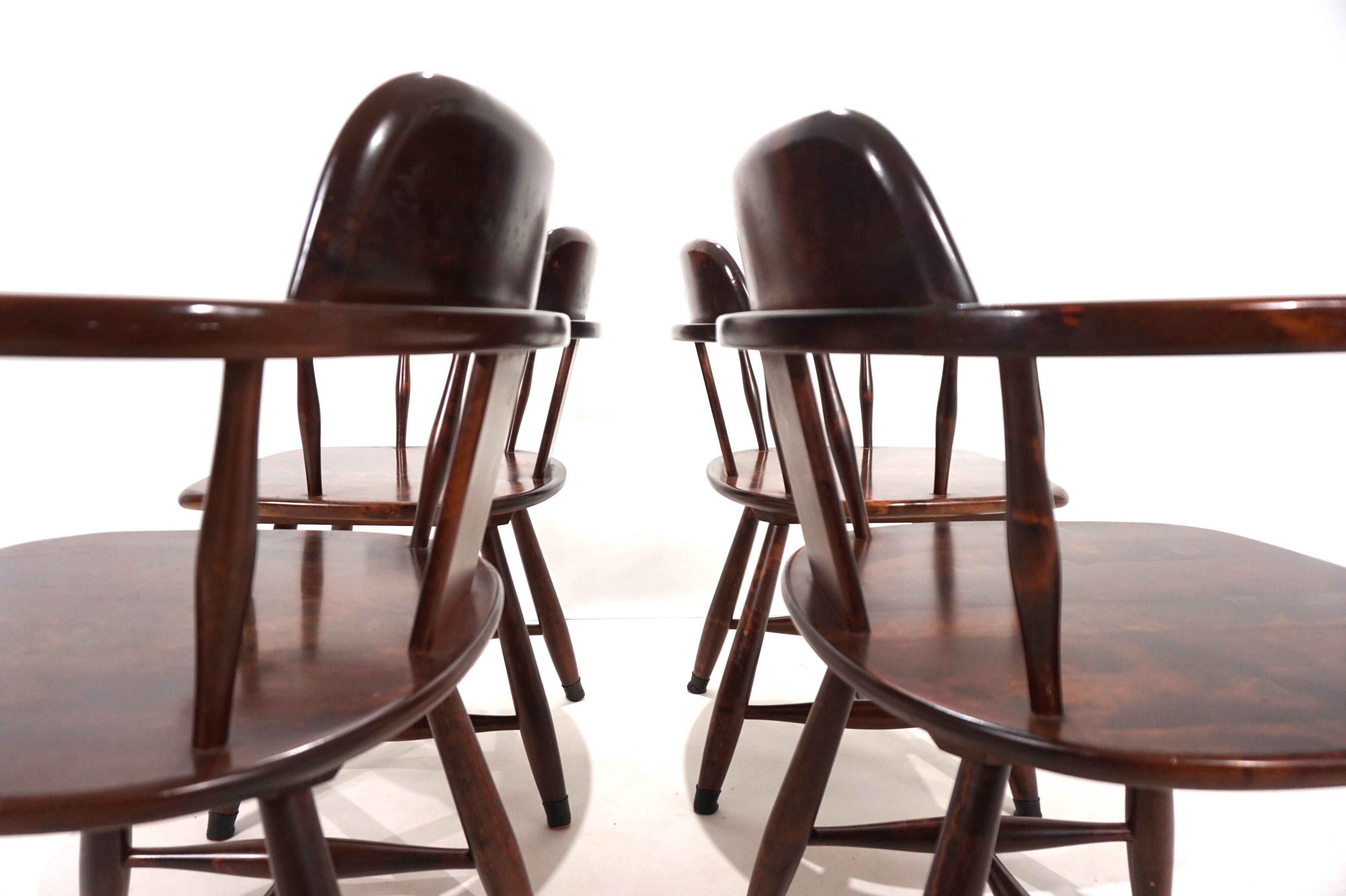 Ensemble de 4 chaises de salle à manger Asko, 1970