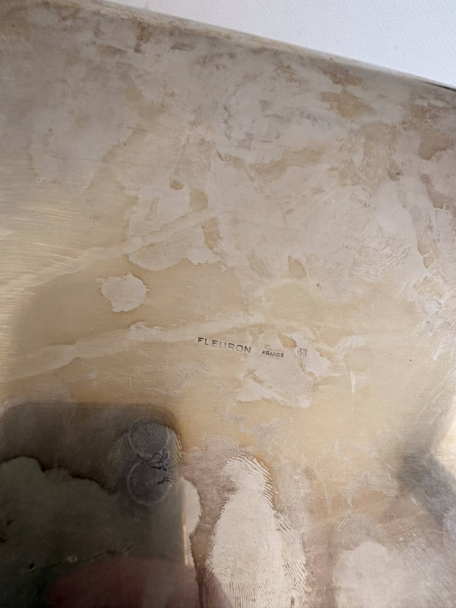 Plat couvert, légumier en métal argenté Fleuron Christofle