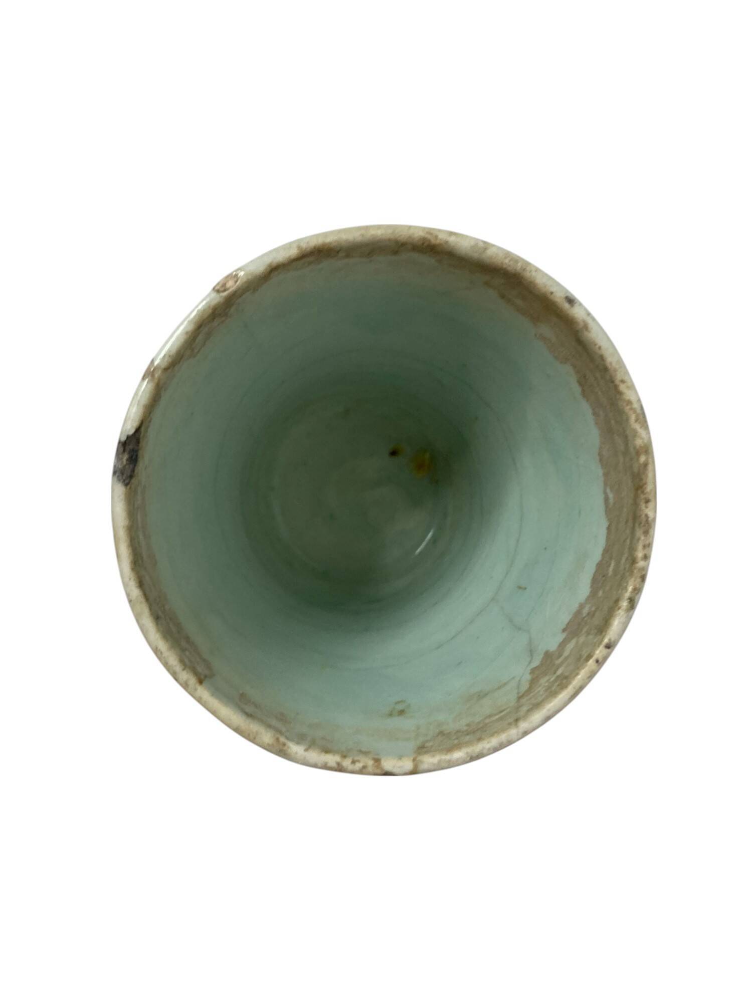 Iznik, glass goblet in polychrome faience Turkey 19th century