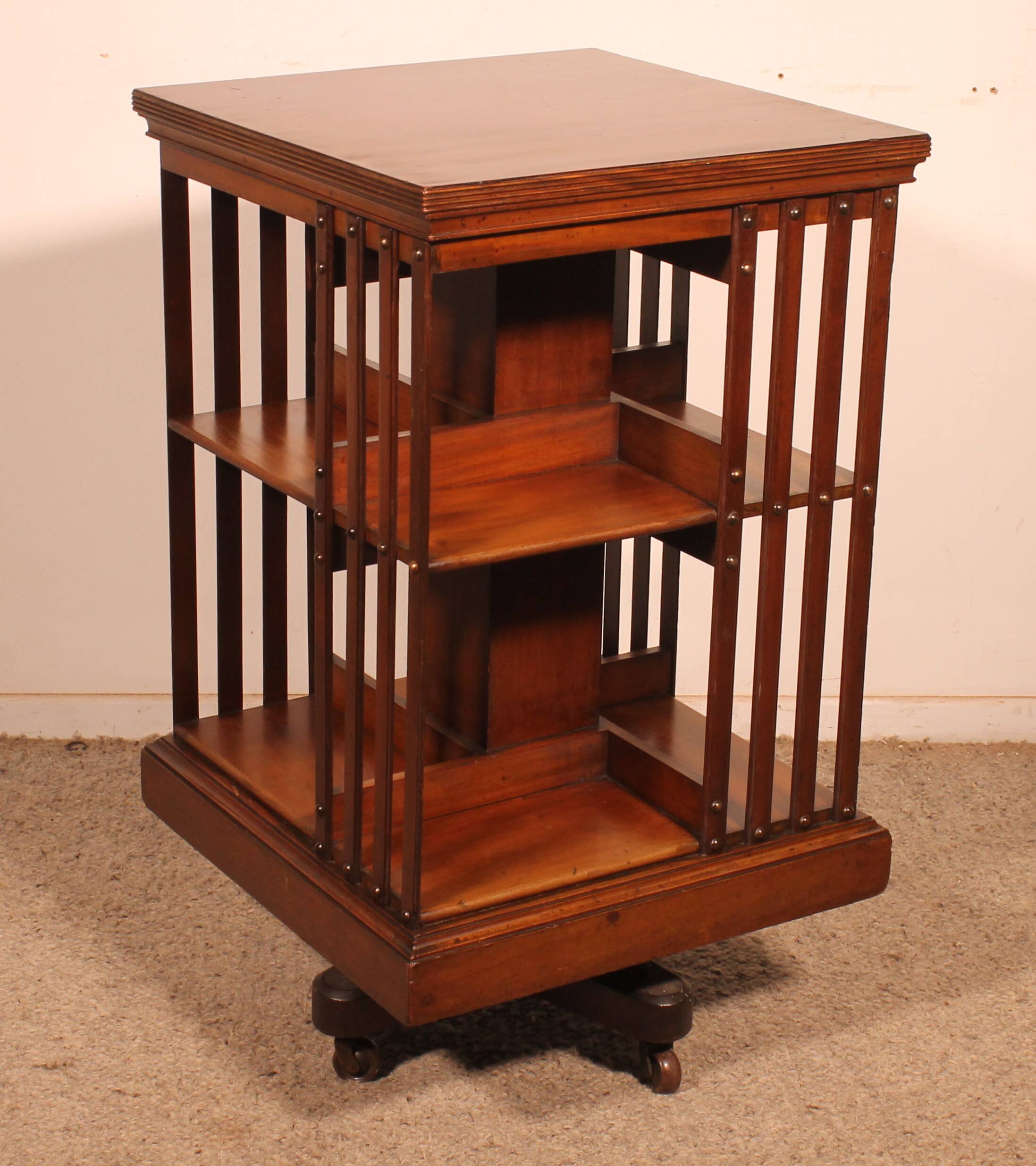Revolving Bookcase with Iron Base - 19th Century