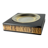 Lucite & rattan ashtray, Christian Dior style, circa 1970s