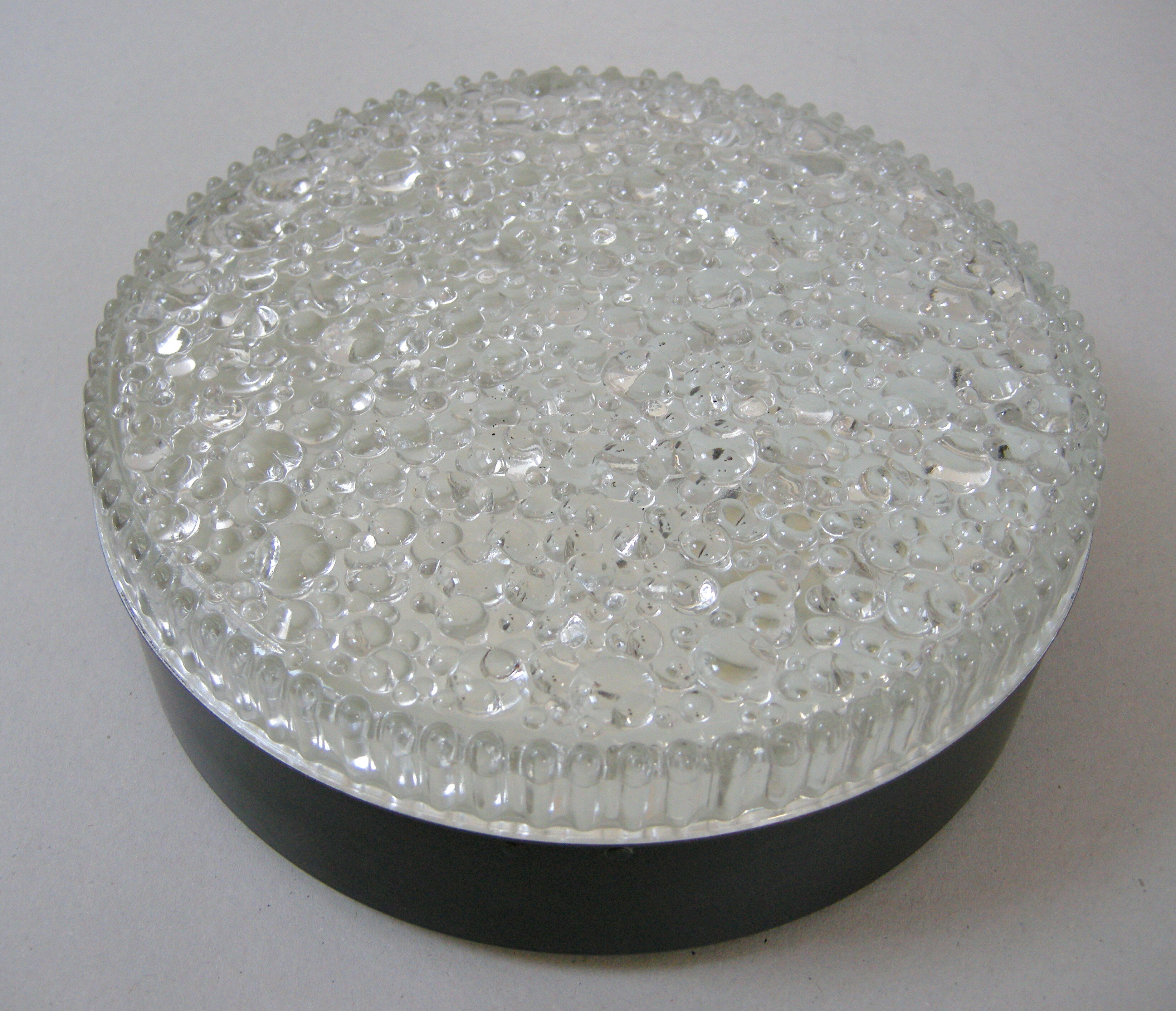 Ceiling lamp staff vintage 1960 glass & metal